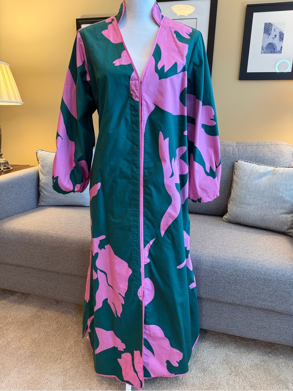 Hyacinth House Green & Pink Bold Floral Print Maxi Dress